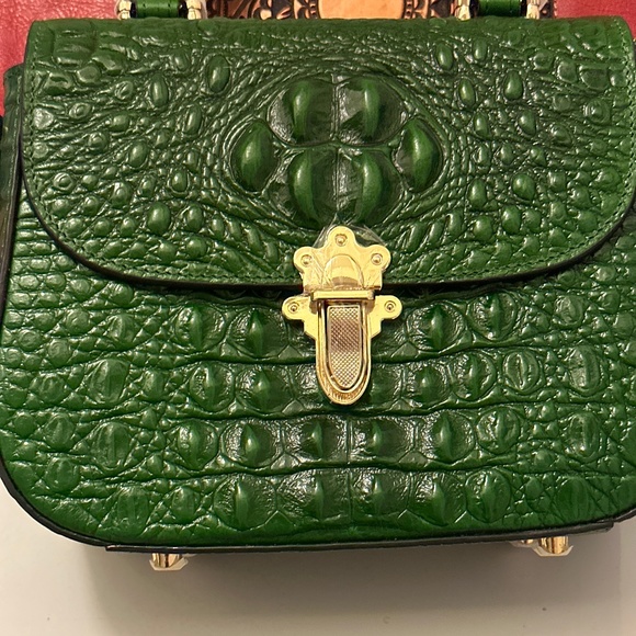 Leather Crossbody Shoulder Bags for Women Designer Crocodile Purse Small Top Han - Picture 1 of 2